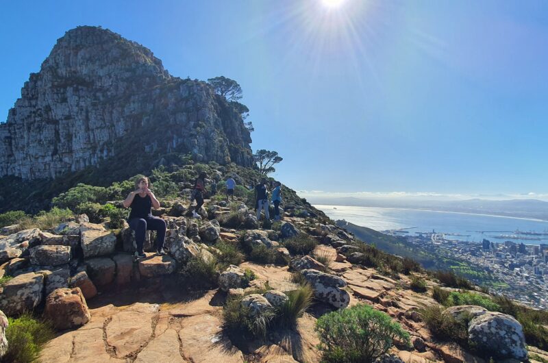 Sunrise view from the summit of Lion's Head, Cape Town
